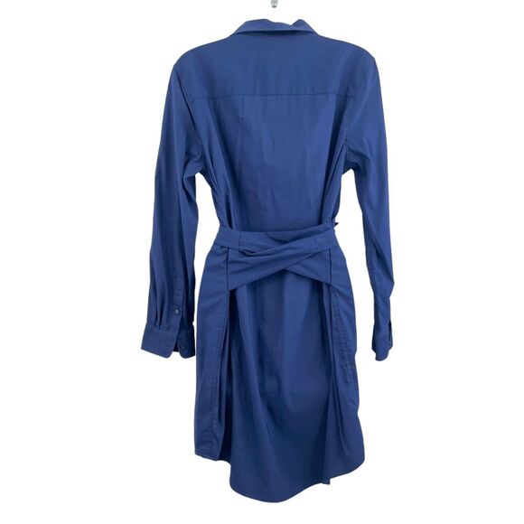 UNTUCKIT Women's Angela Shirt Dress Long Sleeve Blue Stretch Cotton Size 10 - Picture 6 of 16